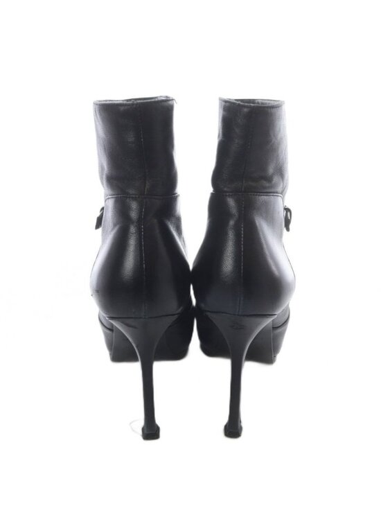 JILL booties in smooth leather in Black | Saint Laurent  Saint Laurent Yves Short Boots Leather Pin Heel 35 Black
